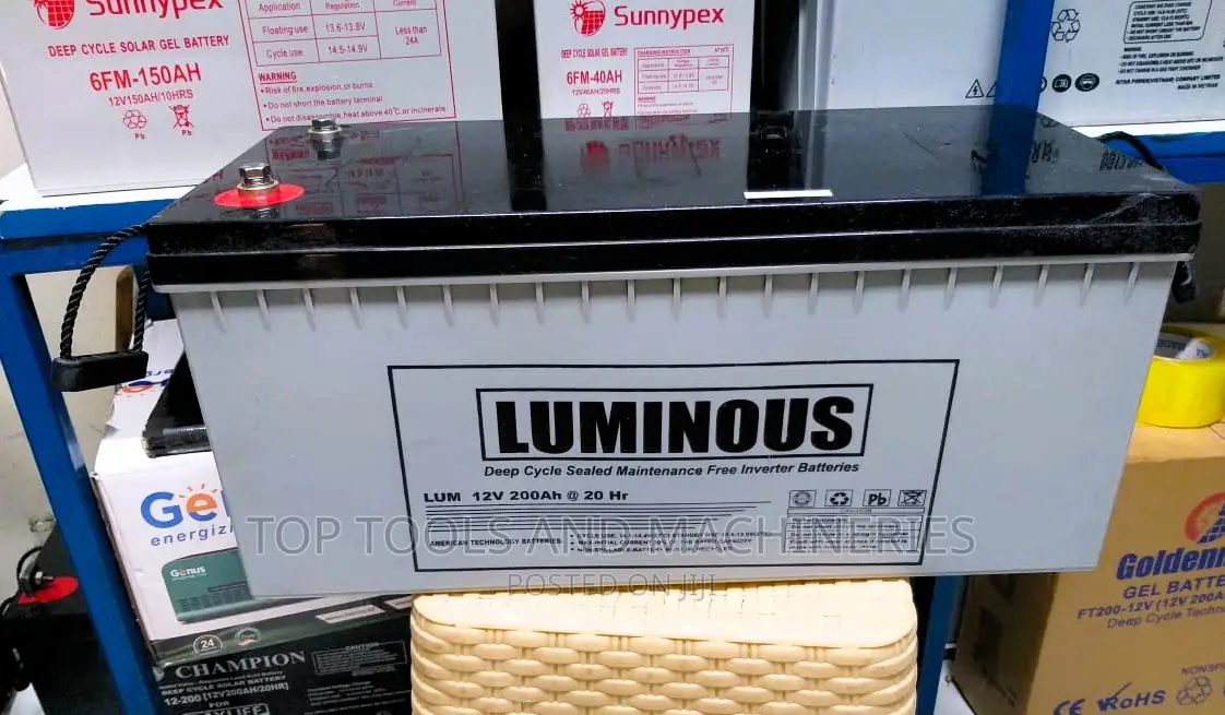 Luminous 12V 200ah DC Maintenance Free Solar Battery