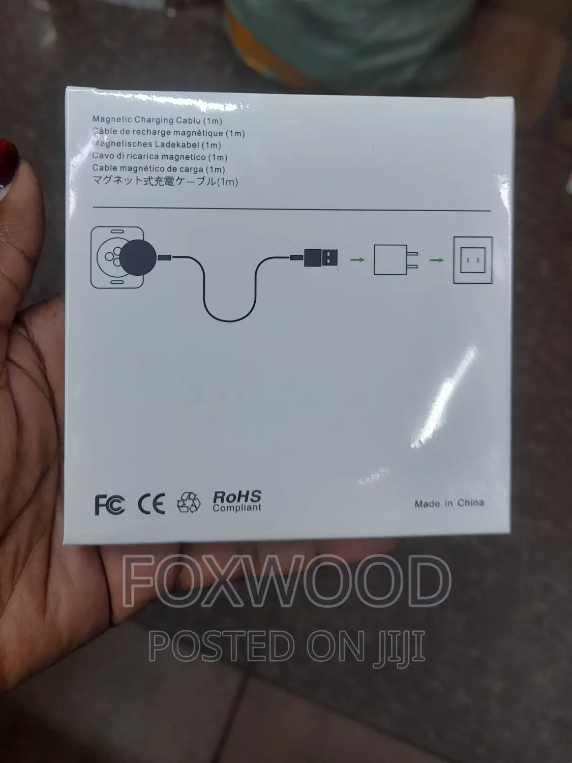 Watch Magnetic Charging 1m Cable - White