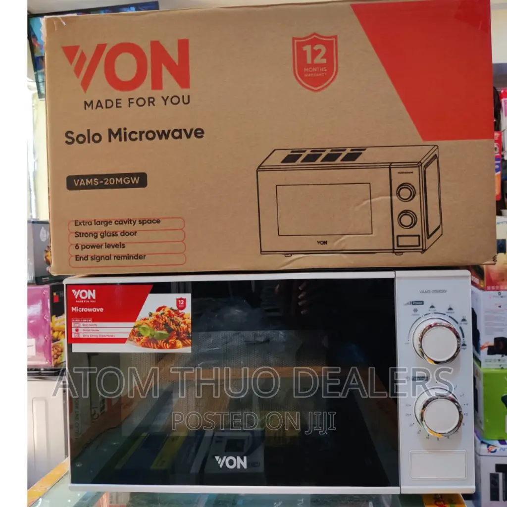 Von 20L Manual Solo Microwave VAMS-20MGW