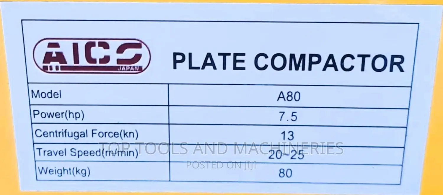 Trusted A80 Aico Japan Plate Compactor 80kgs