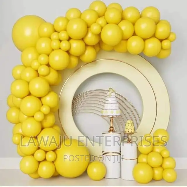 100pcs Yellow Balloons Pack