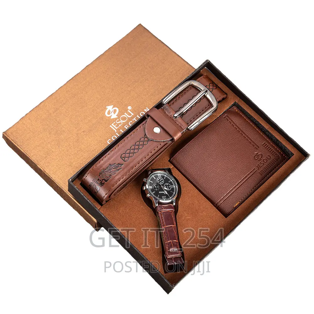 3pc Jesou Men's Gift Set Contains:*
Watch
Belt