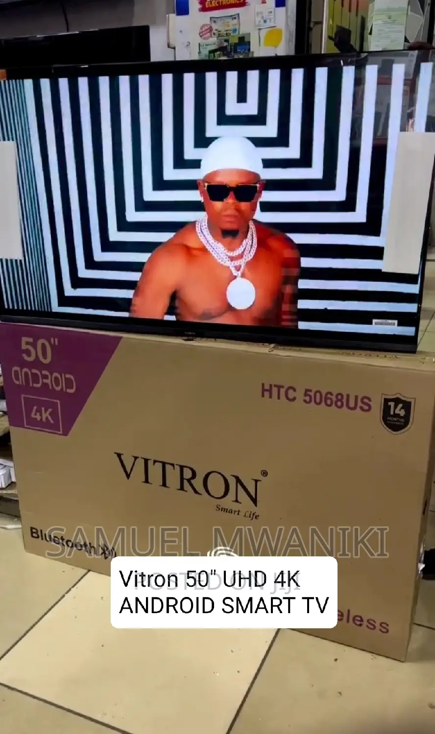 Vitron 50" Uhd Smart Android Tv Frameless Design Netflix