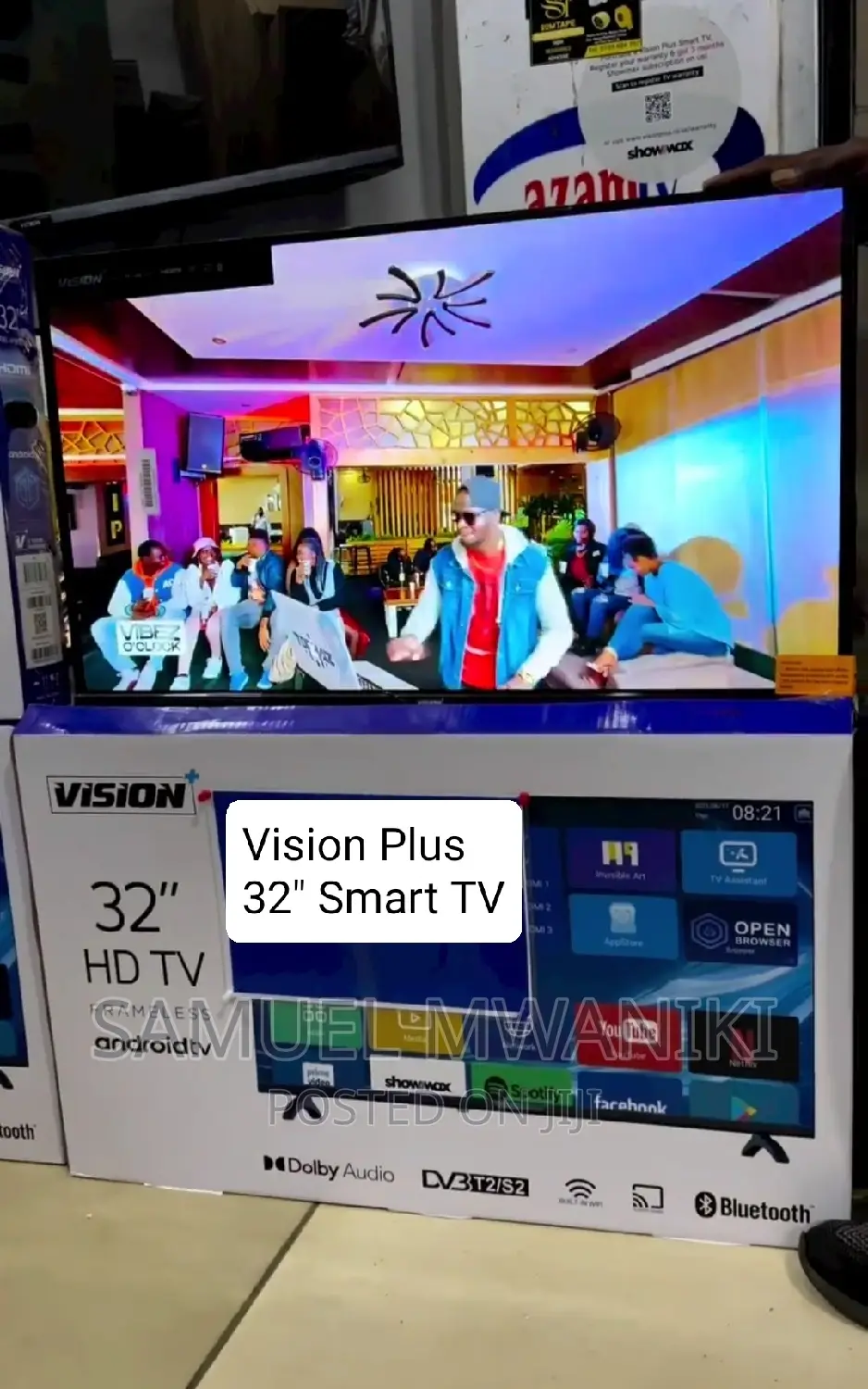 Vision Plus 32′′ Frameless Smart Android Tv Free Showmax