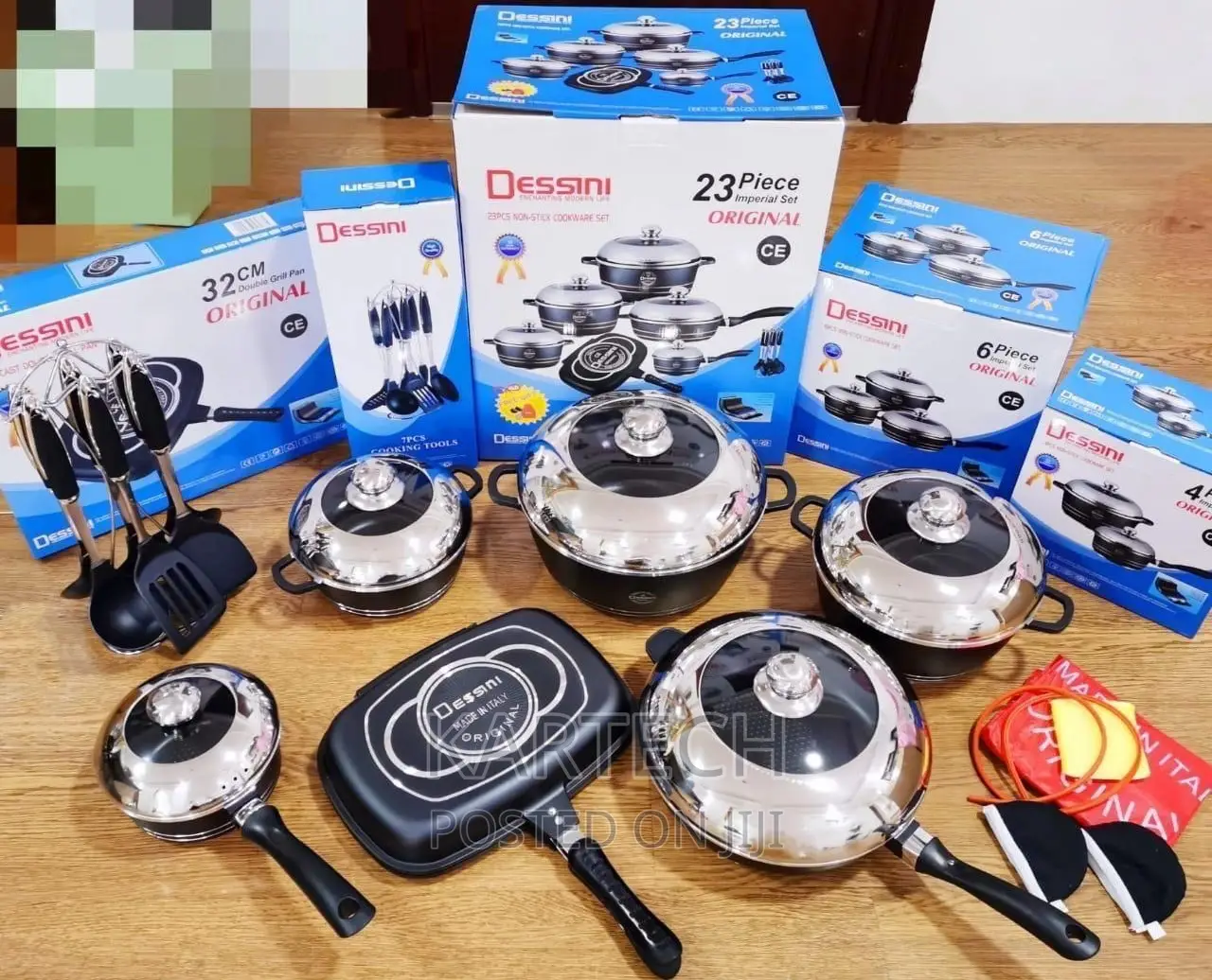 23pc Black Dessini Cookware