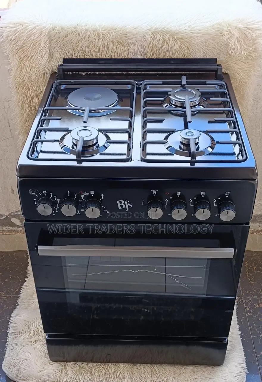 BJS 3+1 Cooker 60x60cm 3-Gas+1 Hot Plate With Turbo Fan Blac