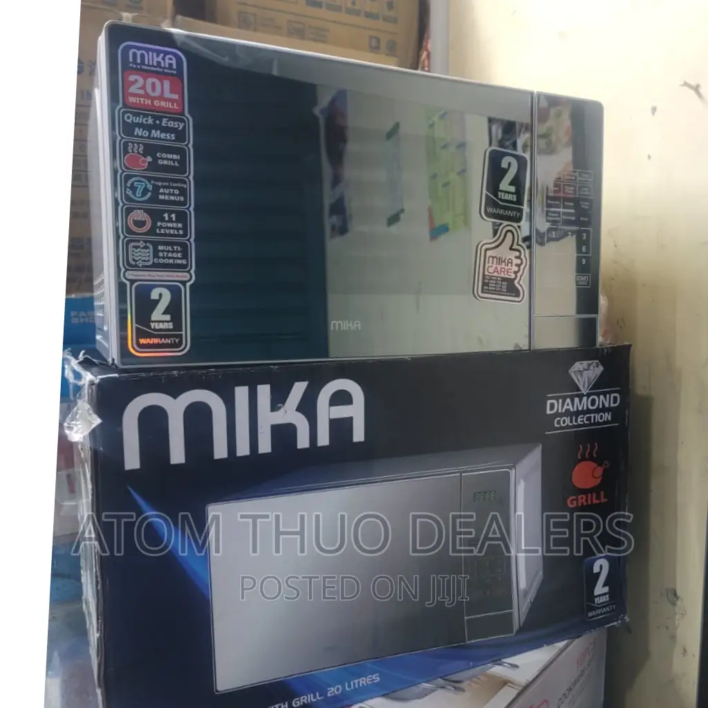 Mika 20L Digital Microwave With Grill(Silver/Mmwdspb2033s)