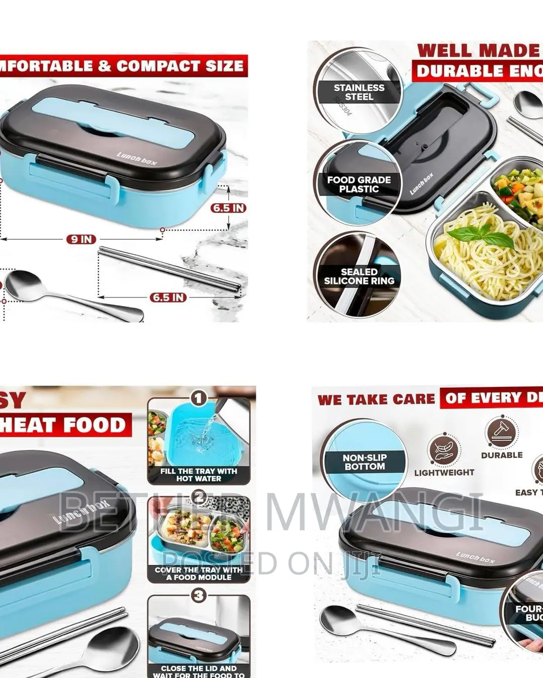 Portable Adult Lunch Boxes Available.