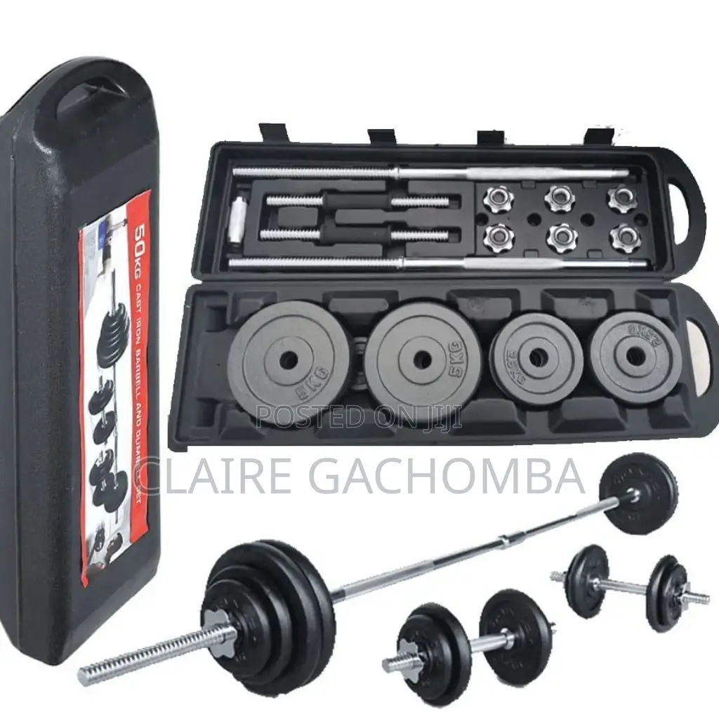 50 Kg Yolk Barbell and Dumbbell Chrome Set