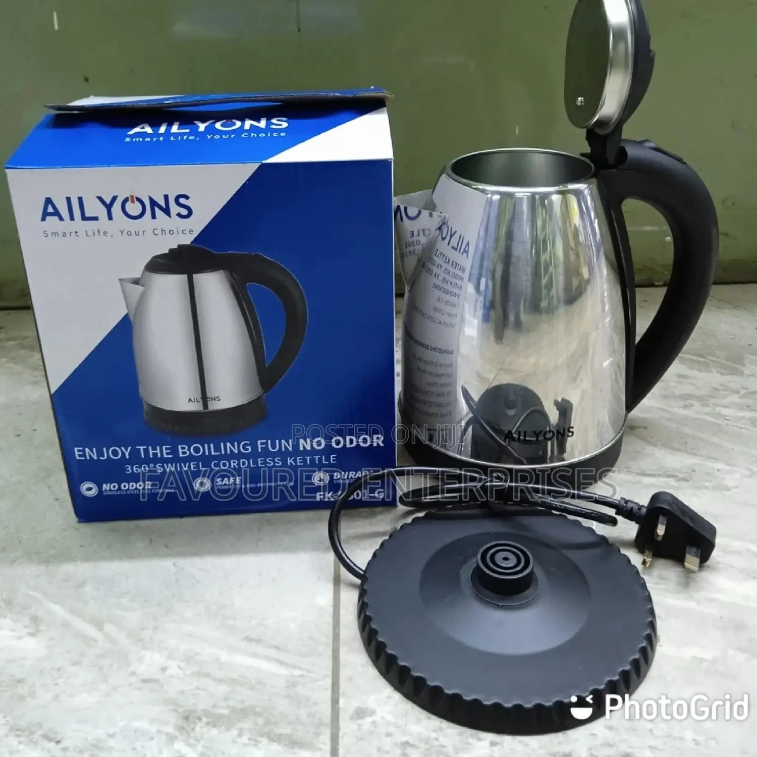 AILYONS FK-0301 Stainless Steel 1.8L Electric Kettle 