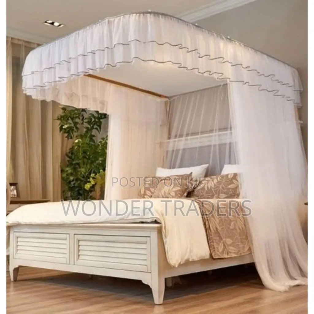 Two Stand Mosquito Net With Sliding Rail,