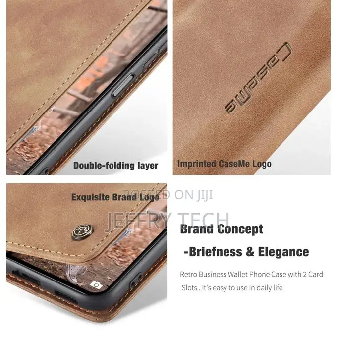 ZELFO Flip Cover Case for Xiaomi Mi 11 Lite - (Brown)