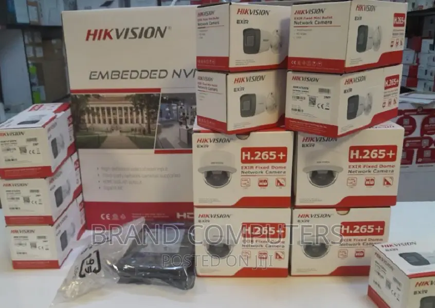 4 Hikvision 2MP IP Network CCTV Cameras Full Kit Sale