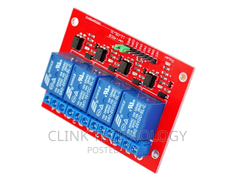 5V / 12V 4-Channel Relay Module (Red Board)