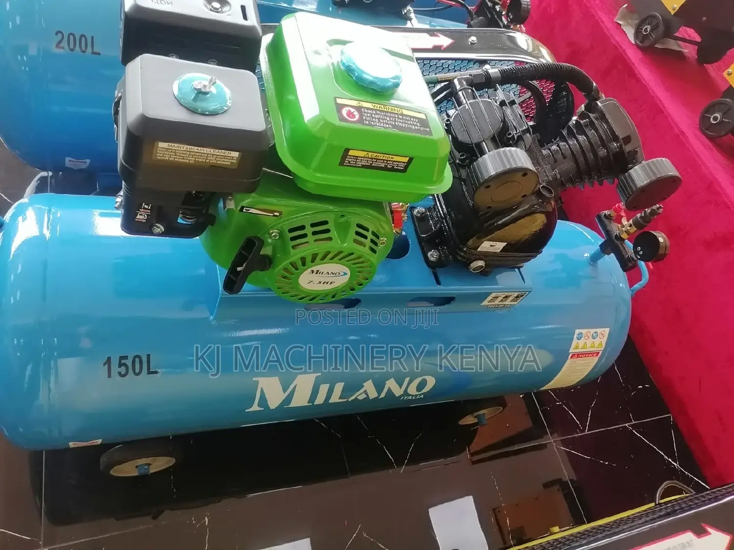 Milano Gasoline 150L Air Compressor -Petrol Powered