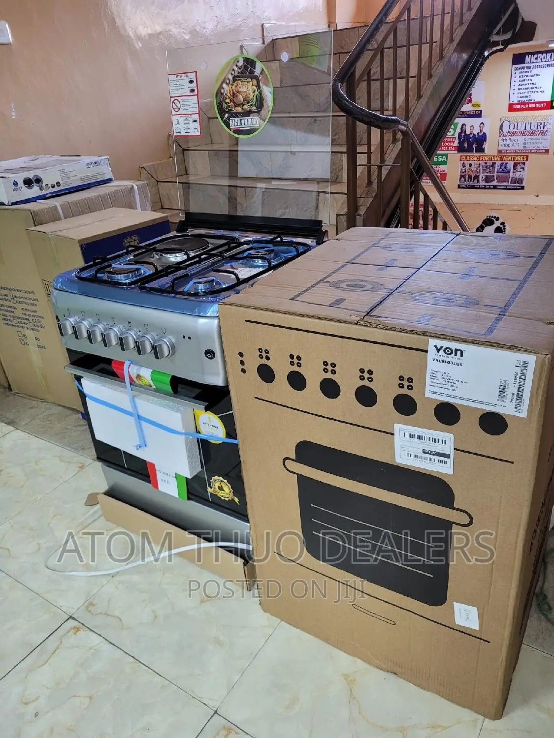 3+1 Electric Von 60*60 Silver Stainless Cookers