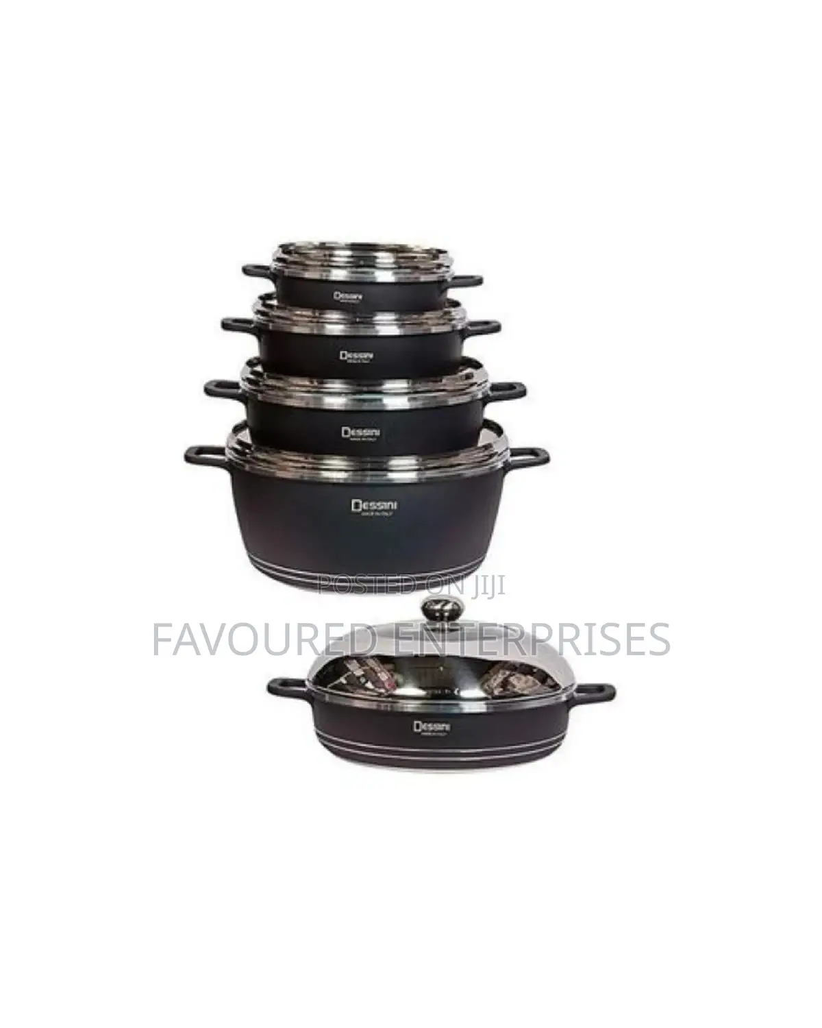Dessini 10 Pcs Non-stick Cooking & Serving Pots & Pans