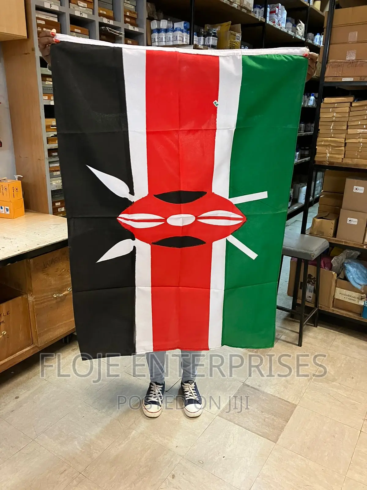 Kenyan Flag Medium 30 X 46''