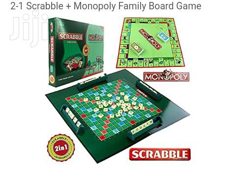 2 in 1 Scrabble - Monopoly Board Game