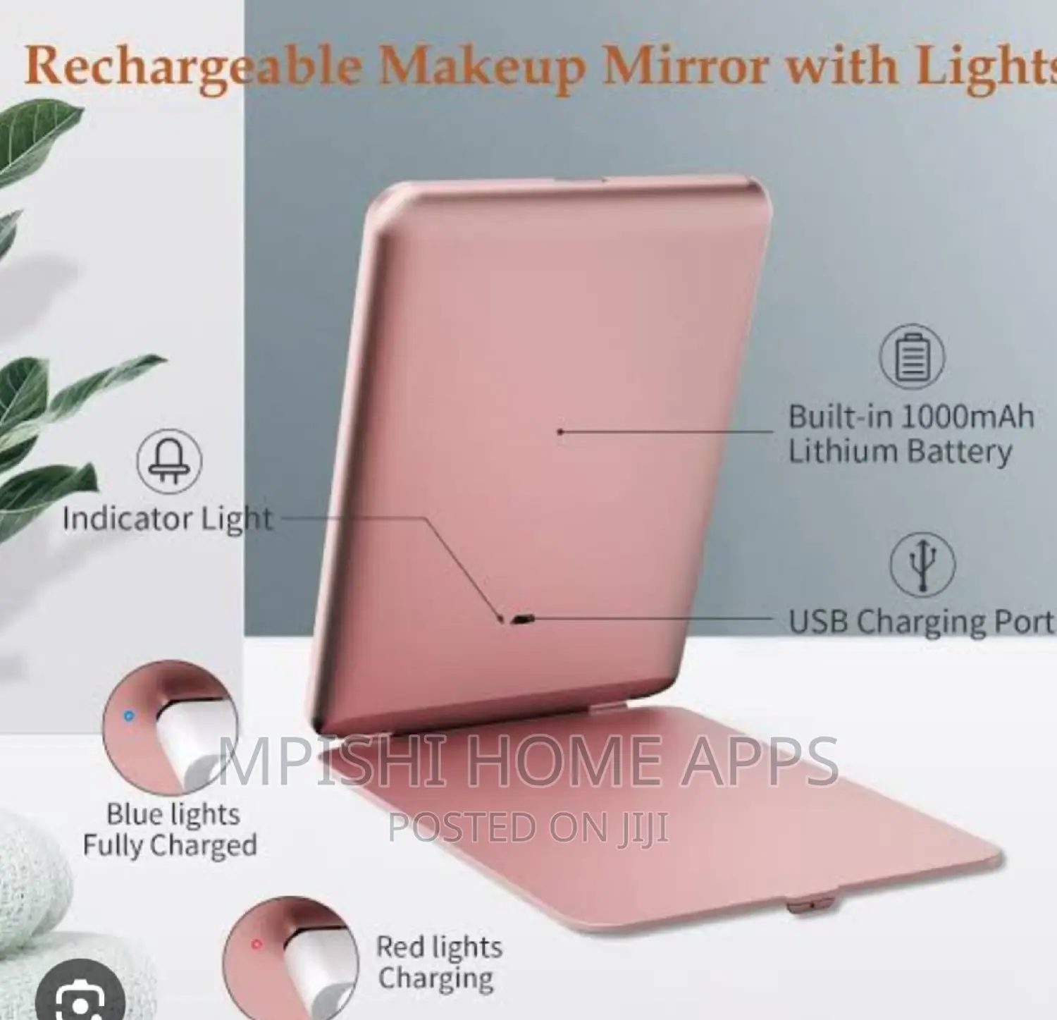 *Rechargeable LED Travel Tablet Available in Pink or White