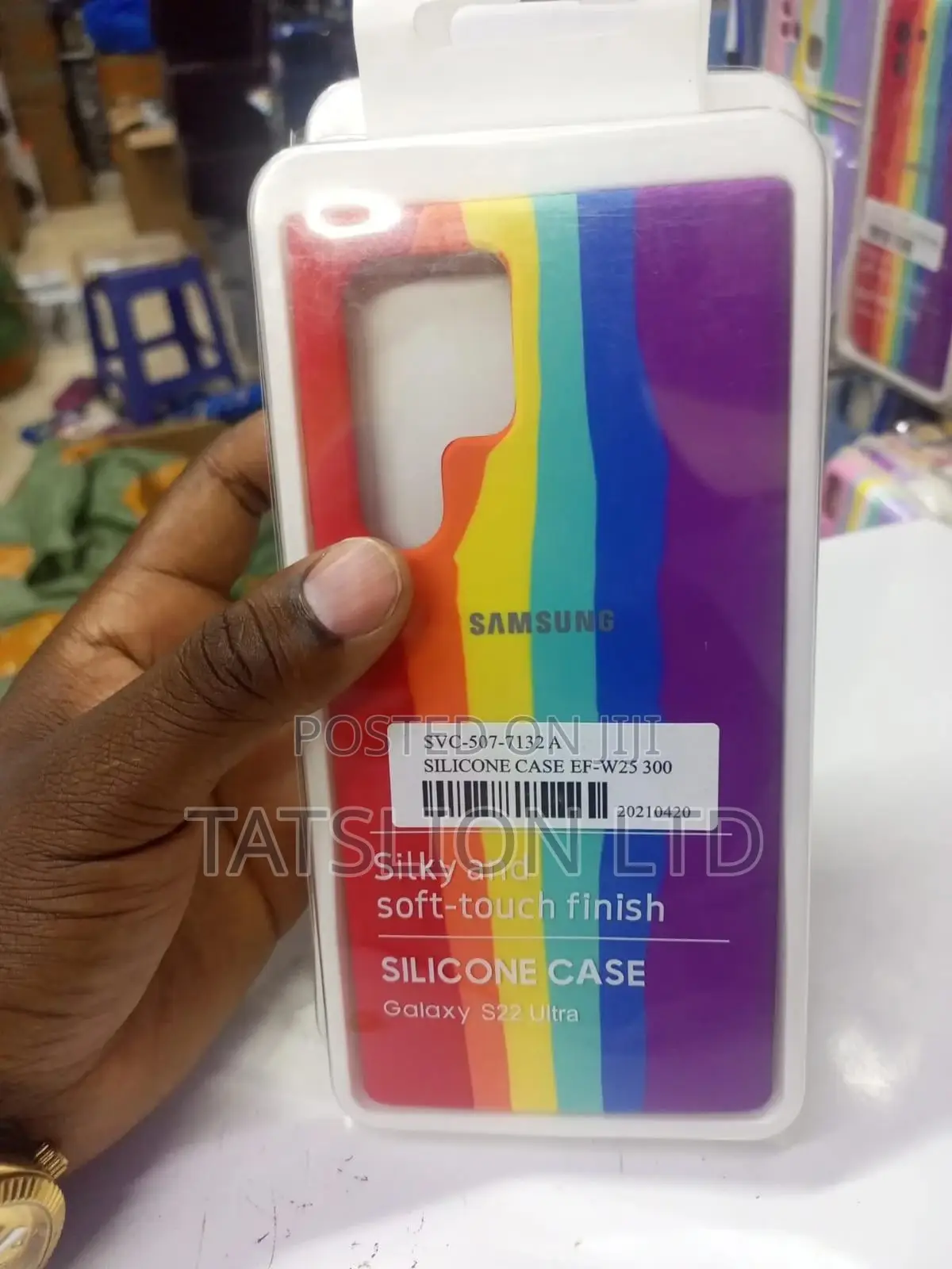 Samsung Galaxy S22 Ultra 5G Back Cover-Green Rainbow