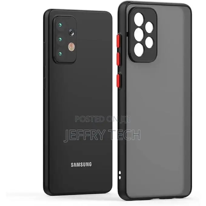 Samsung A32 5G Translucent Hard Matte PC Case Cover (Black)
