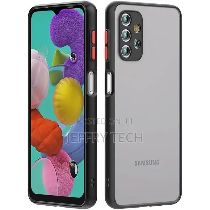 Samsung A32 5G Translucent Hard Matte PC Case Cover (Black)