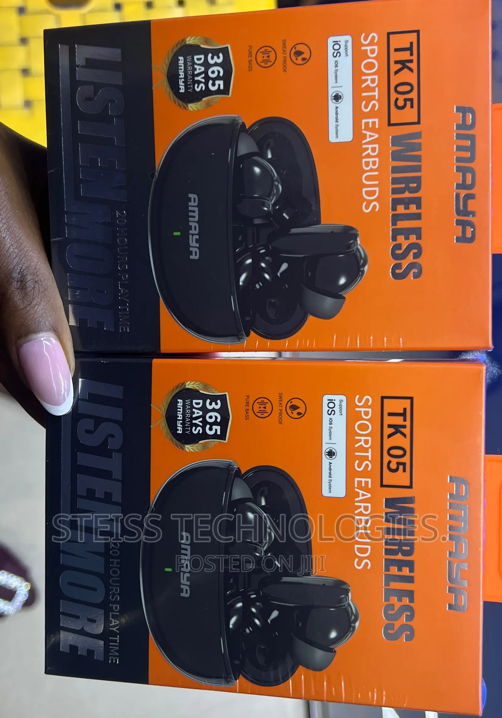 Amaya TK-05 Black Wireless Earbuds