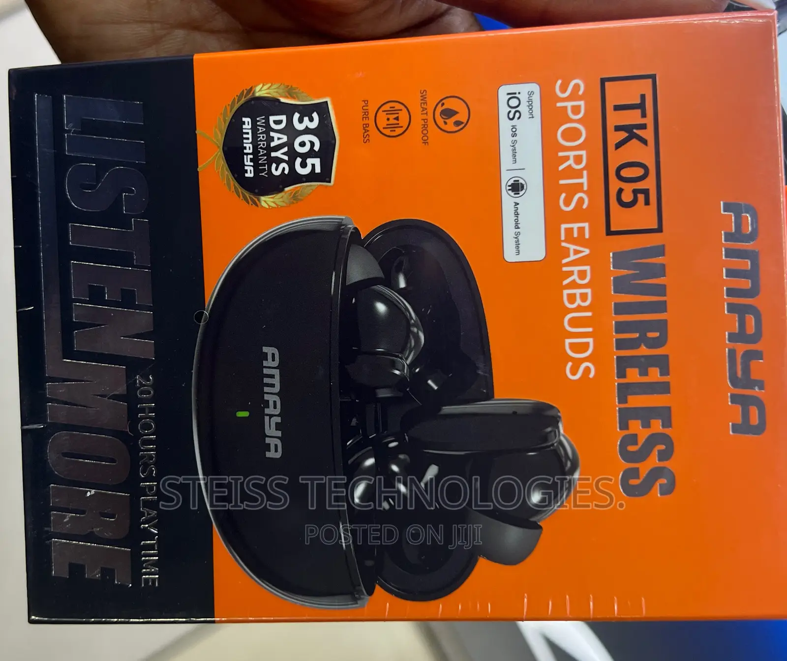 Amaya TK-05 Black Wireless Earbuds