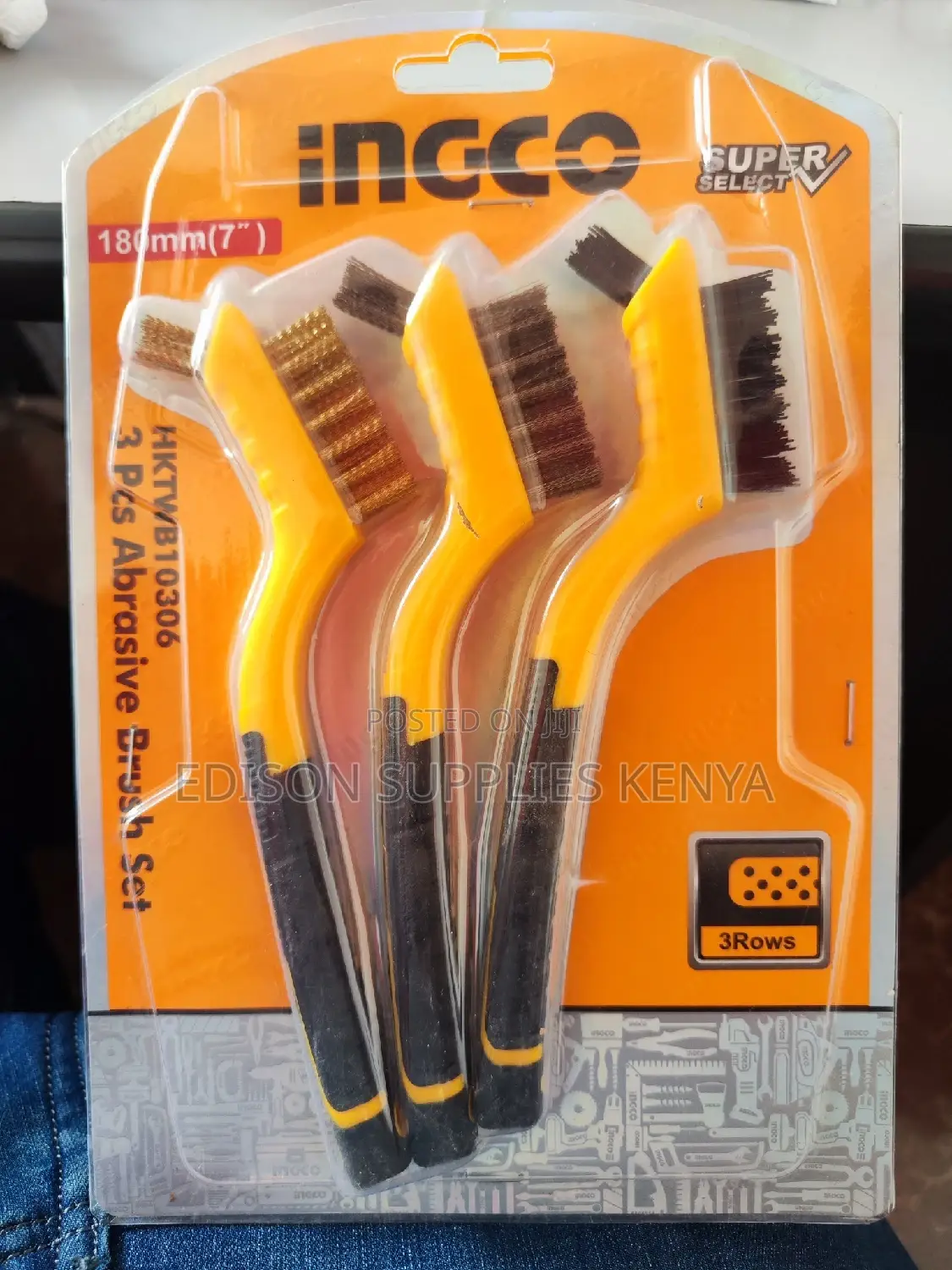 Wire Brush Ingco Abrasive Brushes Set Steel, Brass, Nylon