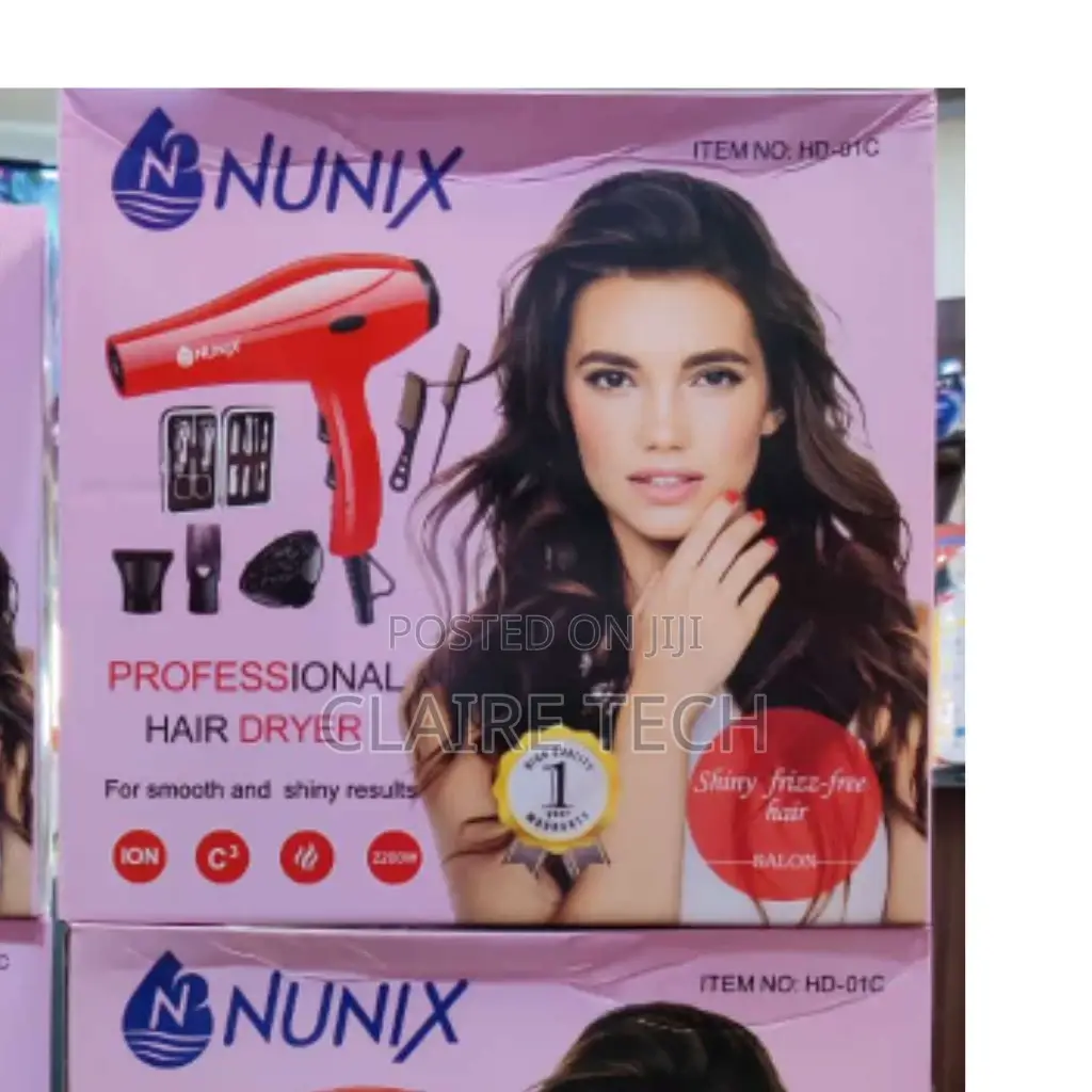 Nunix Professional Red Blowdrywith It's Accessories HD-01C