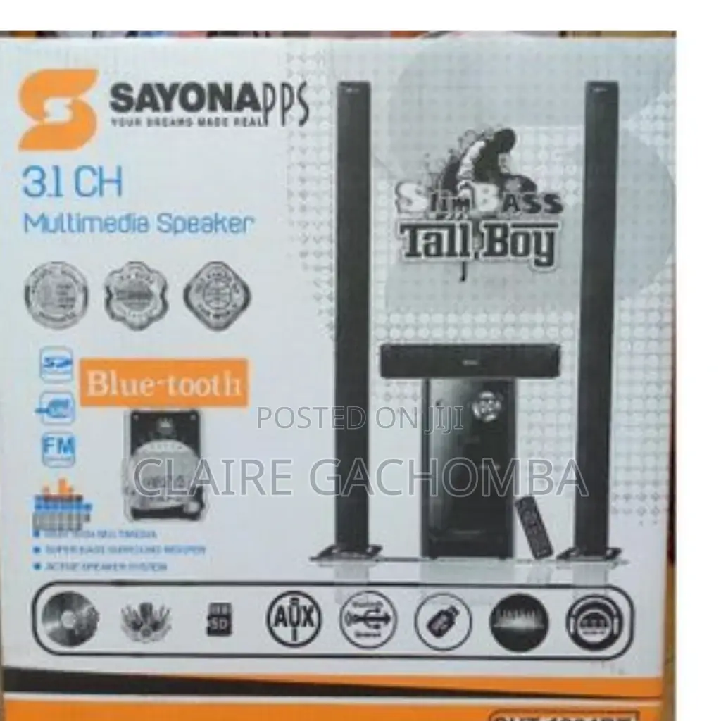 Sayona 3.1CH Tall Boy 1309 Sound Bar