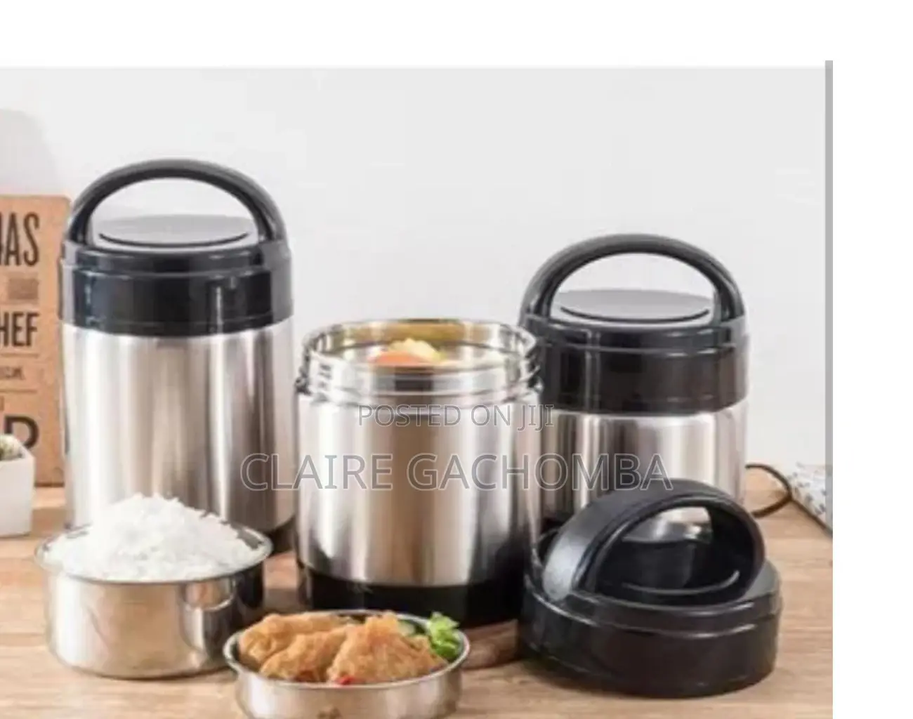 1400ml Hand Pan Food Flask 