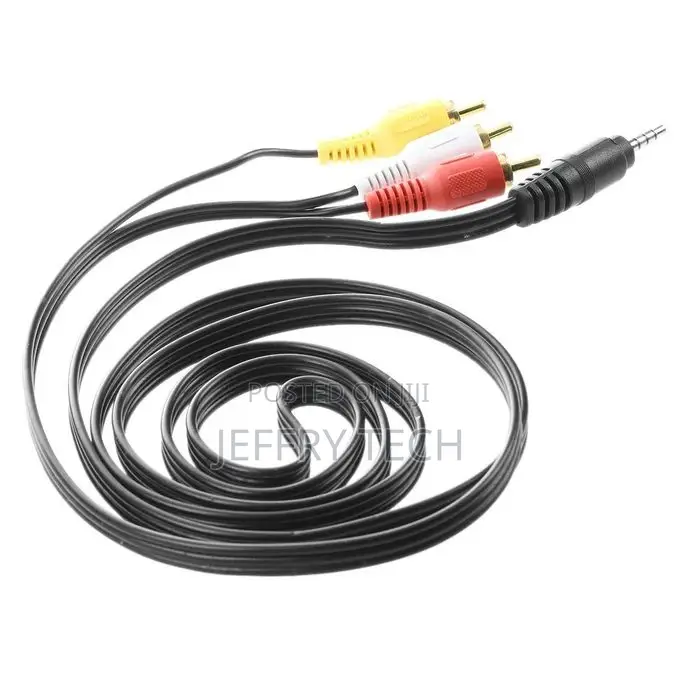 4.9ft 3.5mm Plug to 3 RCA Male Adapter AV Extension Cable Fo