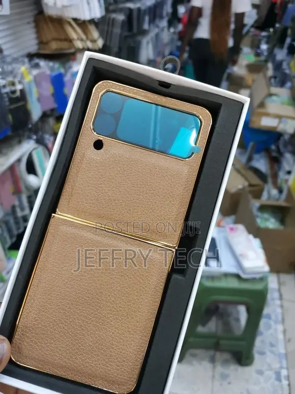 Premium Leather Case Samsung Z Flip 4 Case