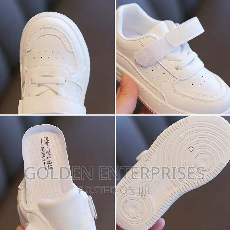 White Unisex Kids Fashion Sneakers 21-37