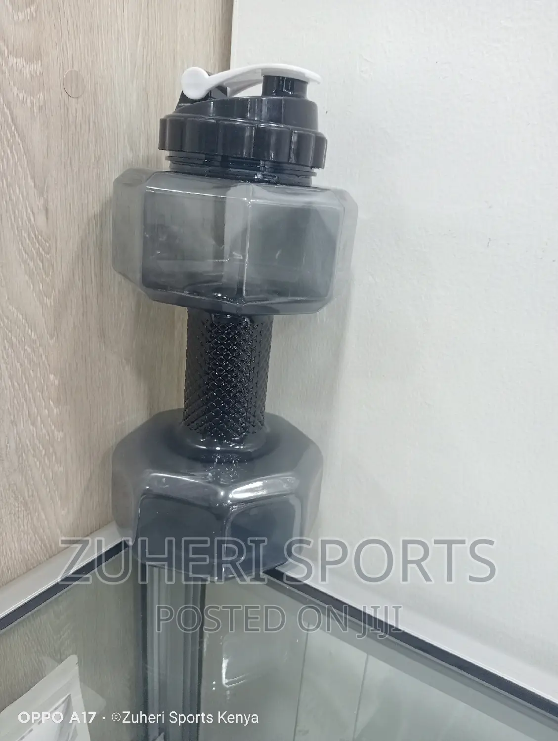 Water Bottle Hexagon Dumbbell Shaped Hydration and Exercise