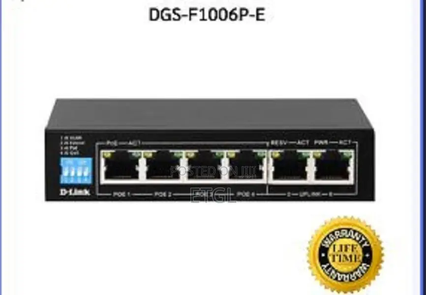 GS-F1006P-E D-Link 250M 6-Port 1000mbps Switch With 4 Poe Po