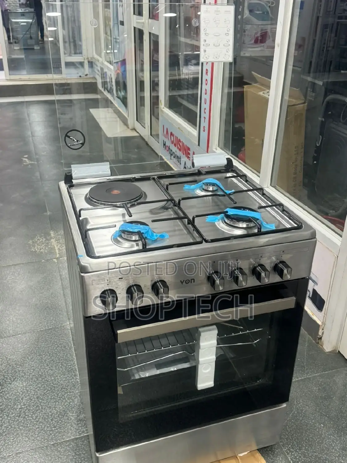 Von 55 by 60 Stainless (Gas Sensor) 3+1 Cooker