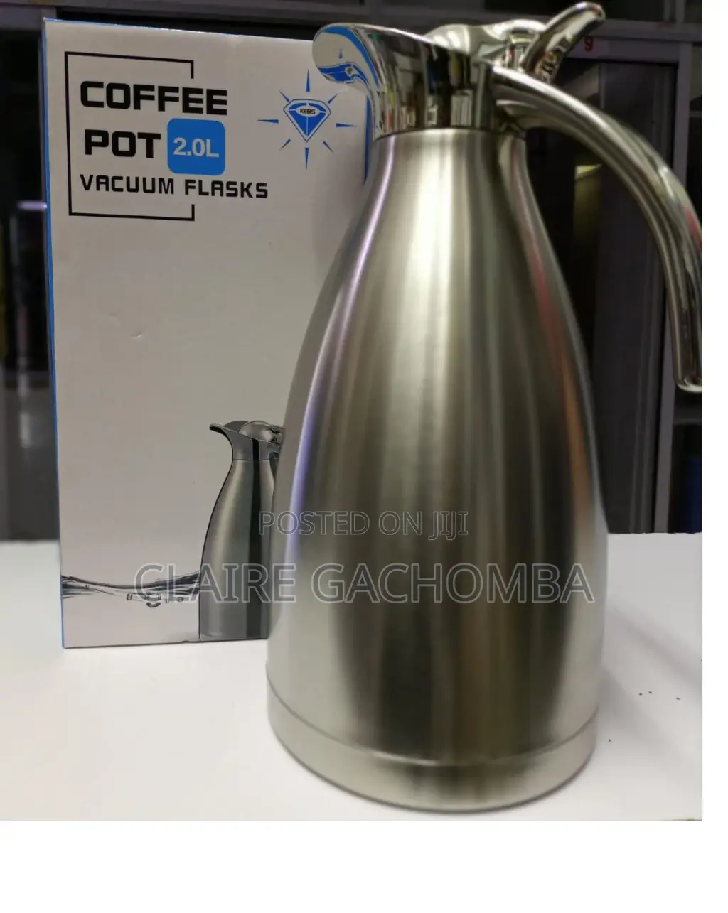 Vaccum Flask 2 Litres Stainless Steel Peacock Flask