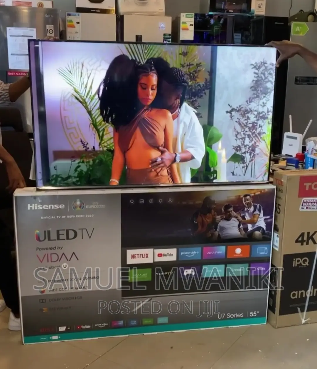 Hisense 55'' U7h Quantum Uled Frameless Smart Tv New Model