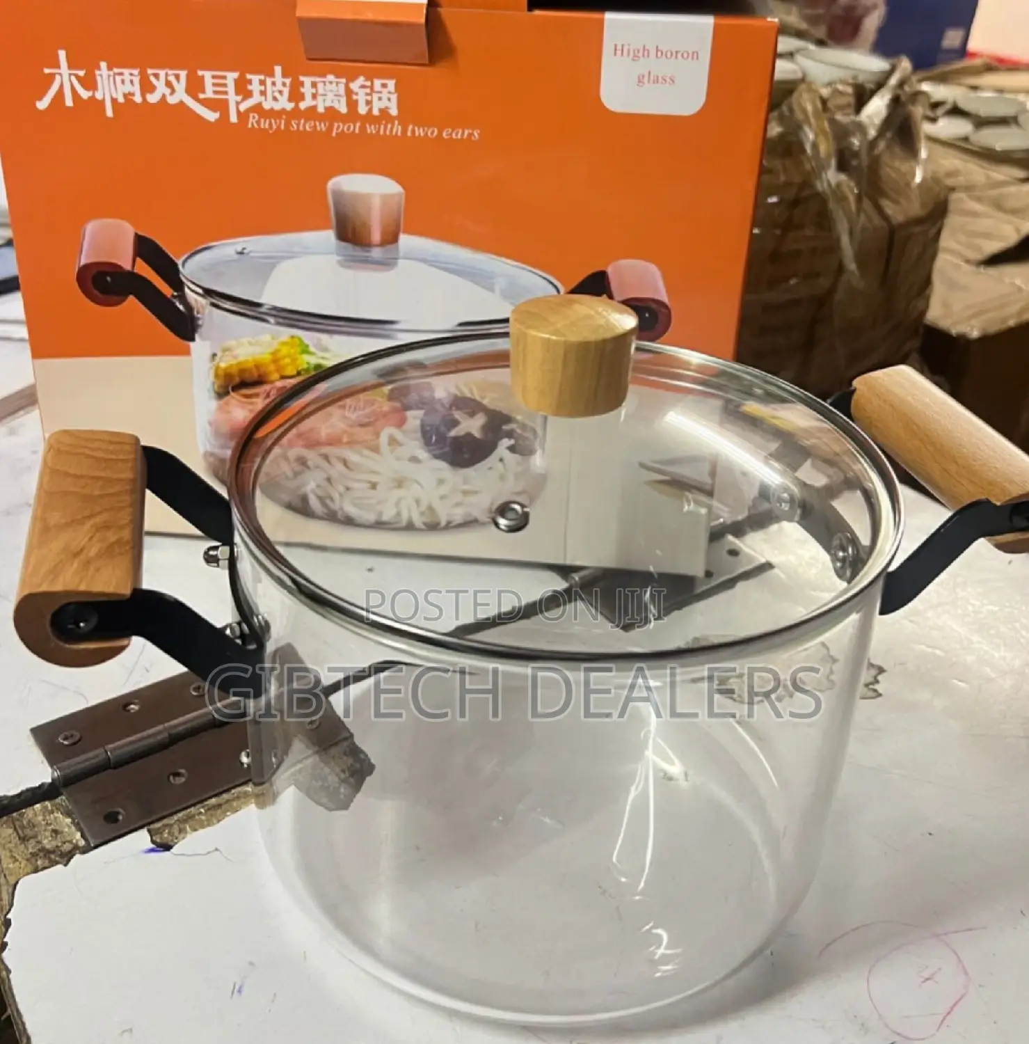 4.5ltrs Glass Borosilicate Cooking Pot Now Available