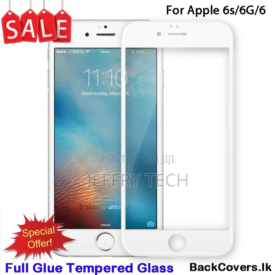 iPhone 6G / 6s Tempered Glass / Screen Protector – White