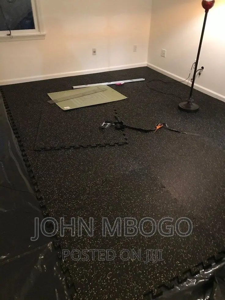 Interlocking Gym Rubber Mat 1m by 1m 15mm