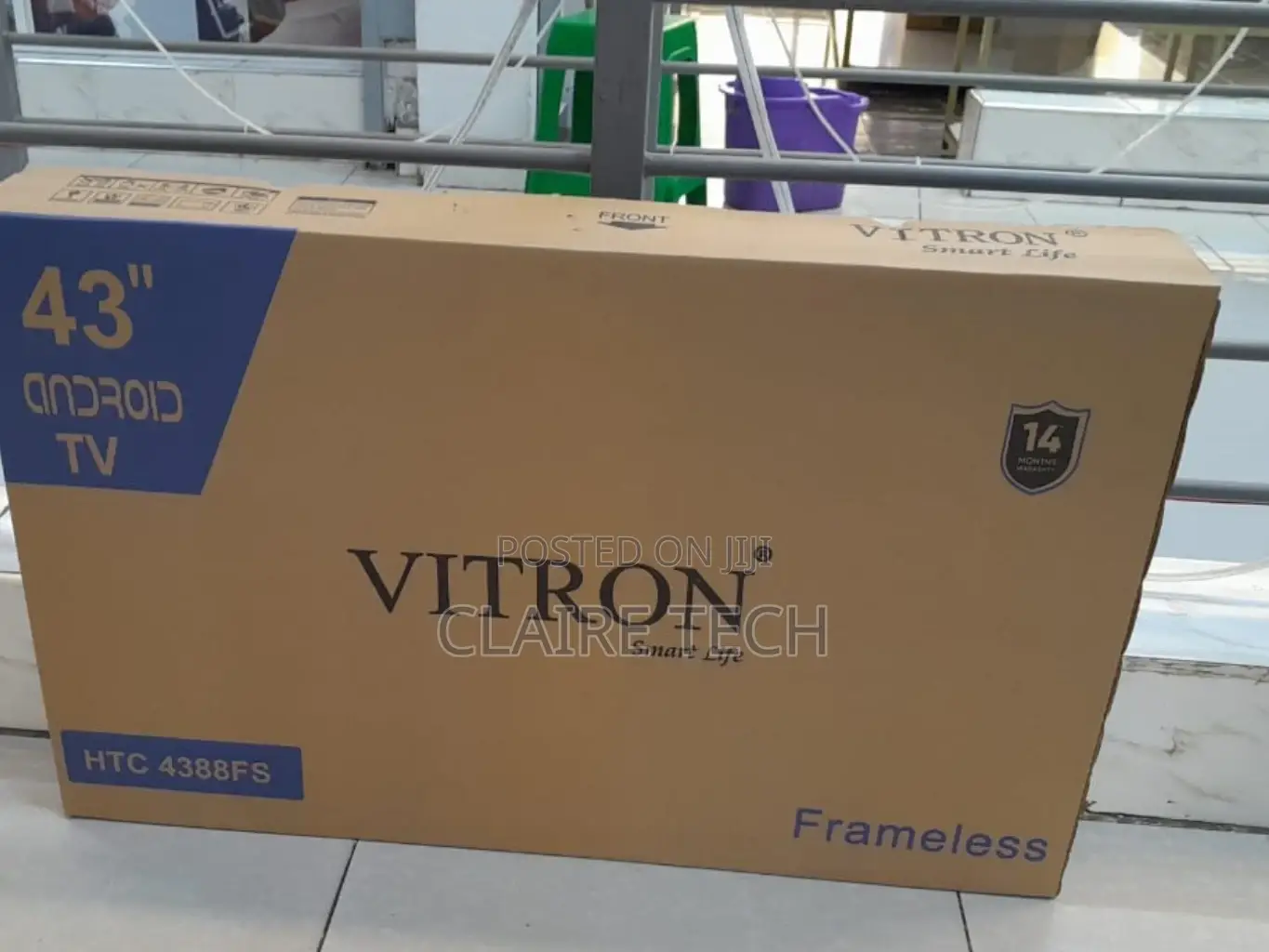 Vitron 43 Inches Smart Android Flameless Tv Television