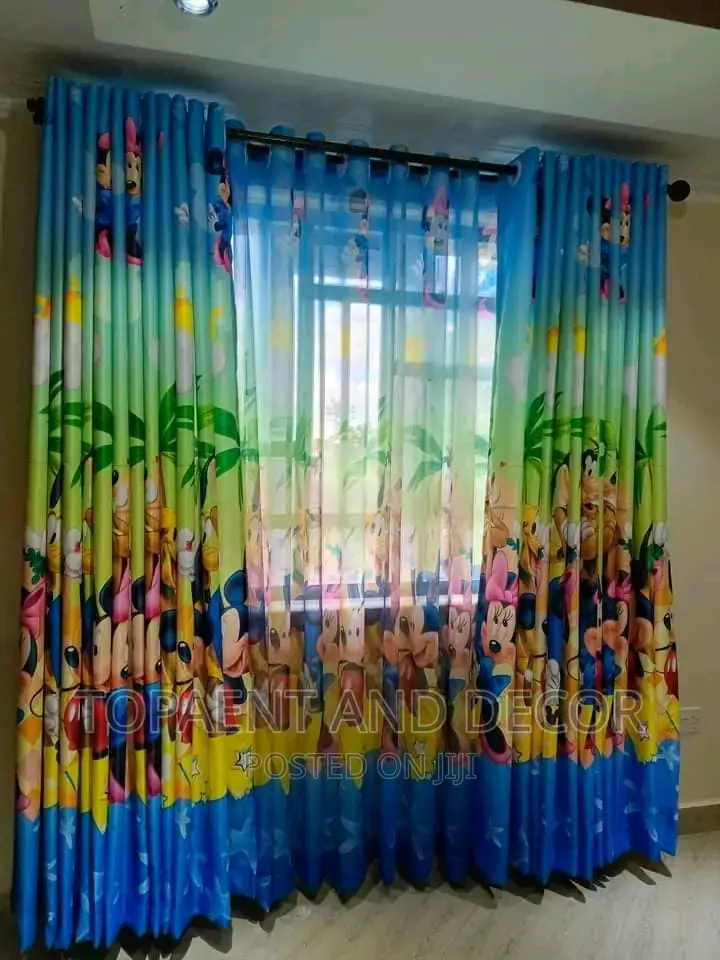 Elegant Kids Cartoons Themed Curtains Cartoon Curtains