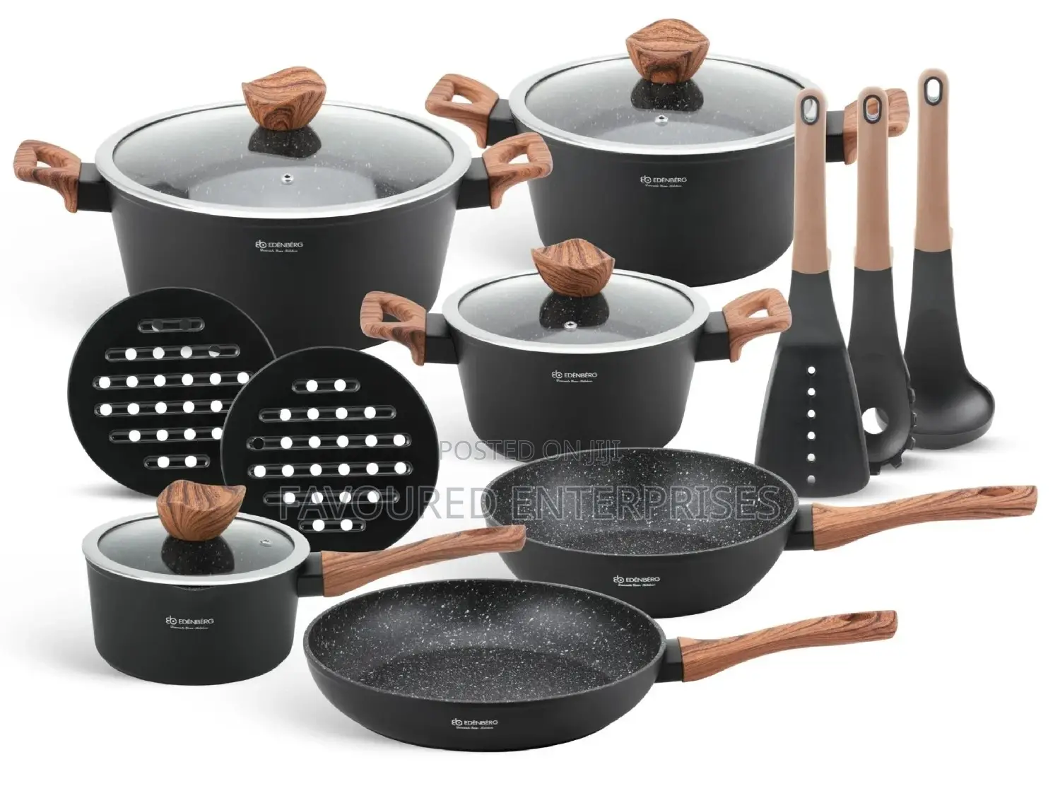 Edenberg Granite Cookware Sets 15pcs