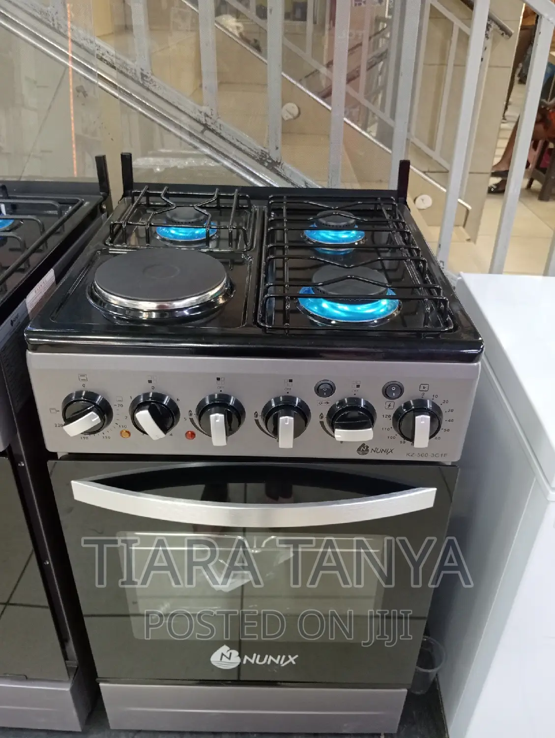 Eurochef Standing Cooker 3+1 Electric Oven 50x55cm