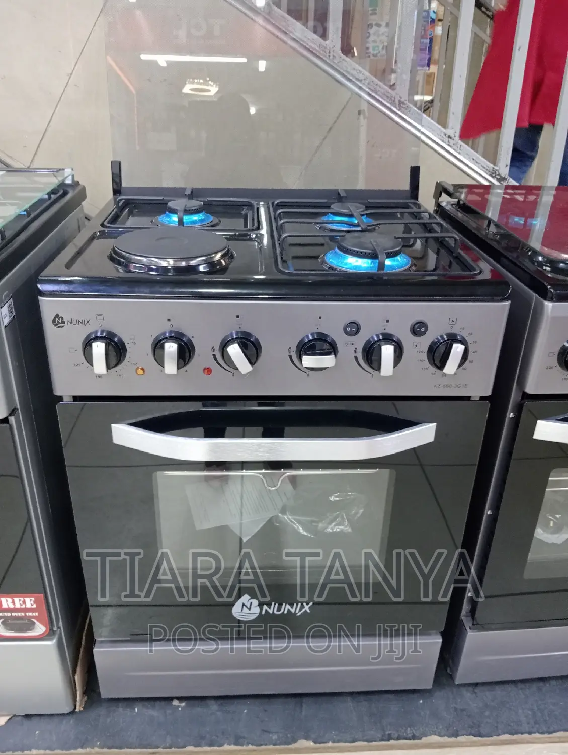 Eurochef Standing Cooker 3+1 Electric Oven 50x55cm