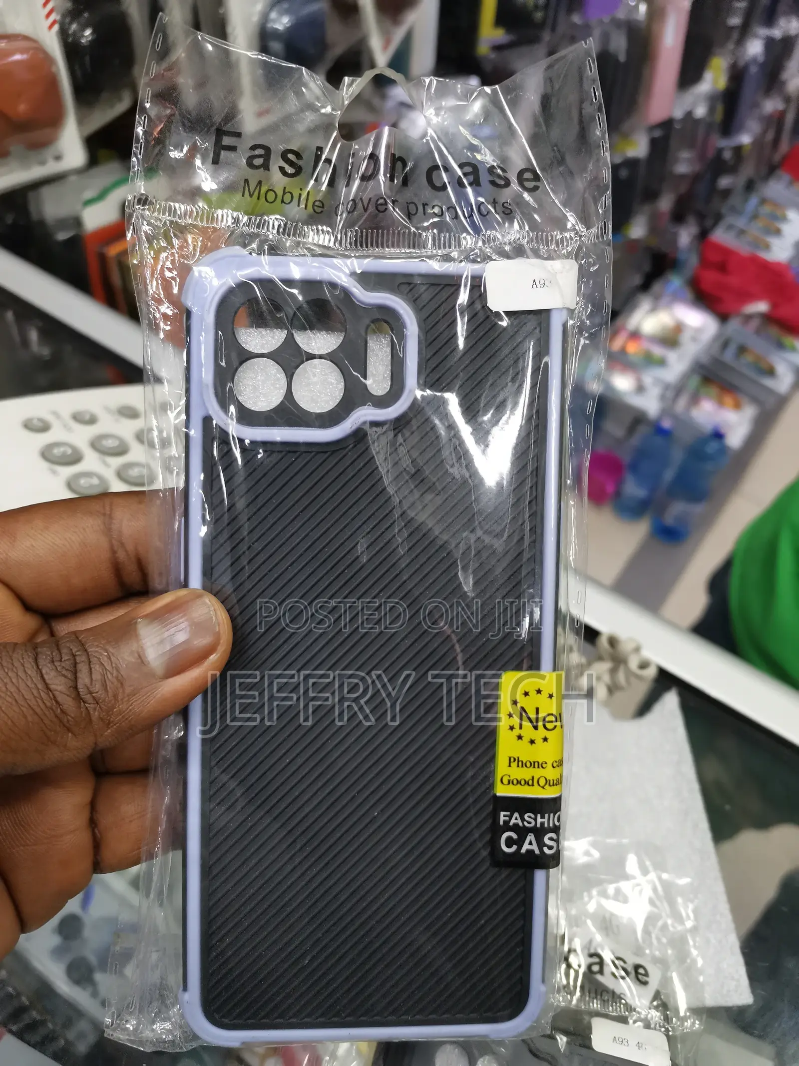 Cell Phone Cases for Oppo A93 Carbon Fiber Texture Shockproo